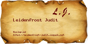 Leidenfrost Judit névjegykártya